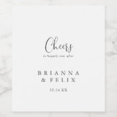 Liefde Fancy Script Cheers Wedding Wine Labels Wijn Etiket (Enkel label)