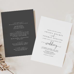 Liefde Fancy Script Front & Back Weddenschap Kaart