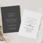 Liefde Fancy Script Front & Back Weddenschap Kaart
