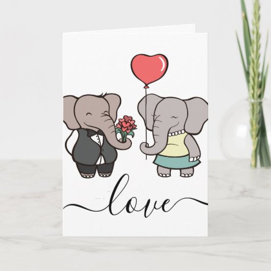 liefde feestdagen kaart (Voorkant)