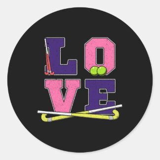 Liefde Field Hockey Mam Ronde Sticker