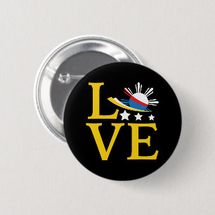 Liefde - Filippijnse vlag typografie kunst Ronde Button 5,7 Cm