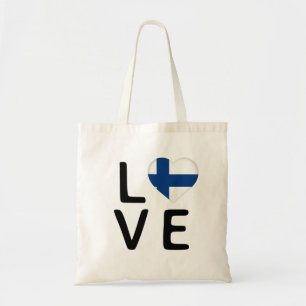 Liefde - Finland vlag Tote Bag