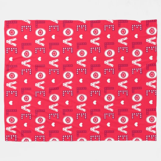 Liefde Fleece Deken (Voorkant (Horizontaal))