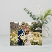 liefde folie uitnodiging briefkaart (Staand Voorkant)