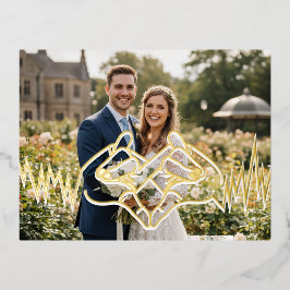 liefde folie uitnodiging briefkaart