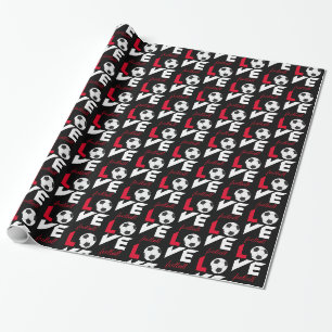 Liefde football cadeaupapier