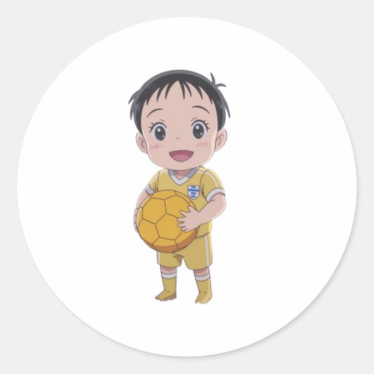 Liefde football ronde sticker (Voorkant)