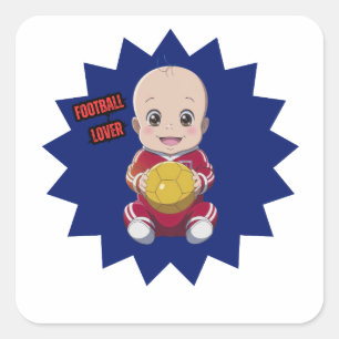 Liefde football vierkante sticker