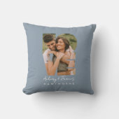Liefde Foto Eenvoudig Modern Gepersonaliseerd Stof Kussen (Voorkant)