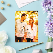 Liefde foto toevoegen naam set. Datum jaar bruilof Acryl Uitnodigingen (Insitu (Huwelijk))