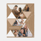 Liefde Fotocollage Moderne Elegante Fleece Deken (Voorkant)