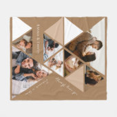 Liefde Fotocollage Moderne Elegante Fleece Deken (Voorkant (Horizontaal))