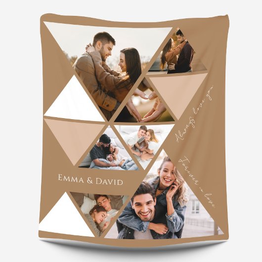 Liefde Fotocollage Moderne Elegante Fleece Deken