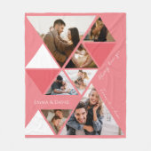 Liefde Fotocollage Moderne Elegante Fleece Deken (Voorkant)