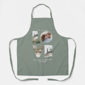Liefde fotocollage moderne gepersonaliseerde salie schort (Voorkant)