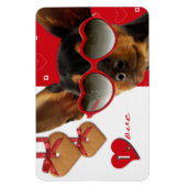 Liefde. Funny Dog Valentijnsdag Gift Magneet (Verticaal)