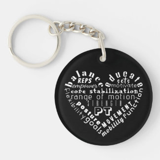 Liefde Fysiotherapie Hart Woord Kunst Sleutelhanger