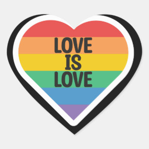Liefde Gay Pride Hart Sticker
