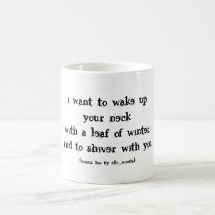 Liefde gedicht koffiemok