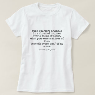 Liefde gedicht t-shirt