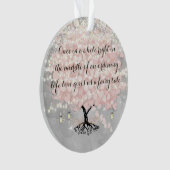 Liefde geeft ons fairy Tale Heart Leaf Tree Weddin Ornament (voorkant)