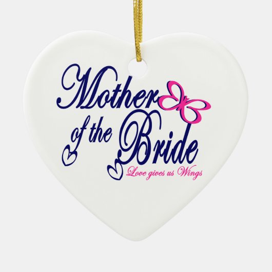 Liefde geeft ons vleugels keramisch ornament (Voorkant)