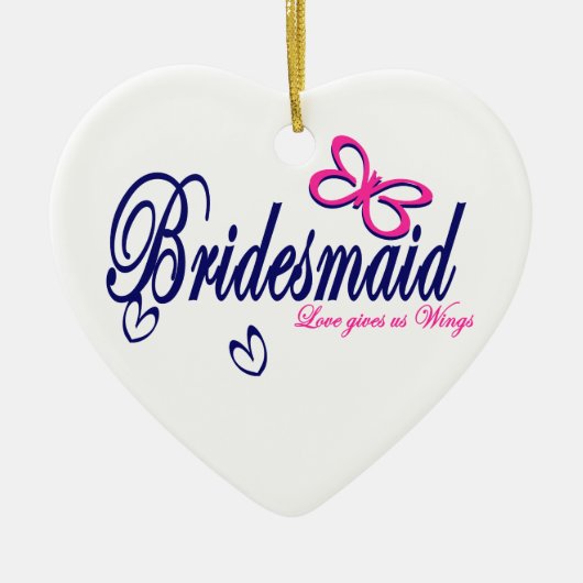 Liefde geeft ons vleugels keramisch ornament (Voorkant)