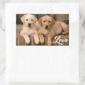 Liefde Geel Labrador Retriever Puppies Sticker (Tas)