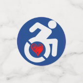 Liefde gehandicapt confetti (Kleine voorkant)