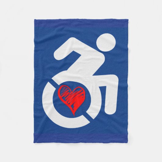 Liefde Gehandicapt Fleece Deken (Voorkant)