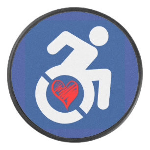 Liefde gehandicapt hockey puck
