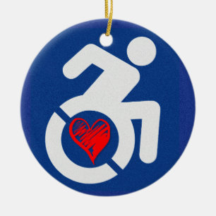 Liefde gehandicapt keramisch ornament