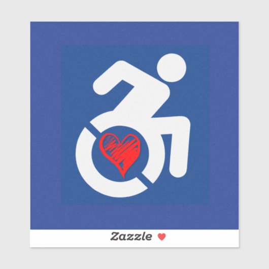Liefde gehandicapt sticker (Vel)