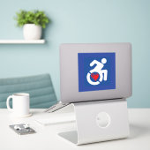Liefde gehandicapt sticker (Laptop op bureau)