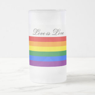 Liefde gelijkheidsregenboog vlag LGBT Lesbian Gay Matglas Bierpul
