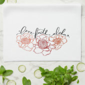 Liefde geloof en Aloha Kitchen Towel Theedoek (Gevouwen)