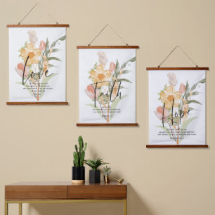 Liefde-Geloof-Hoop Hangend Wandkleed