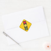 Liefde geluk vrede ronde sticker (Envelop)