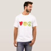 Liefde geluk Vrede T-shirt (Voorkant volledig)