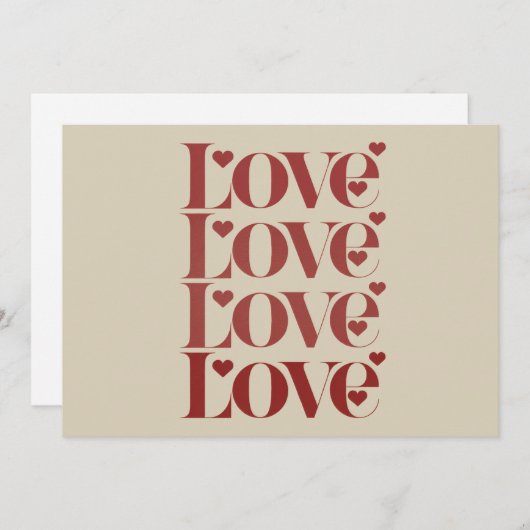 Liefde Gelukkige Valentijnsdag Valentijn Koppel Feestdagenkaart (Voorkant / Achterkant)