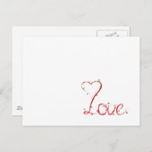 Liefde geschenken briefkaart (Voorkant / Achterkant)