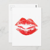 Liefde, Glades, Kisses, Lips Briefkaart (Voorkant / Achterkant)