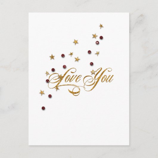 Liefde Glitter Glitter Briefkaart (Voorkant)