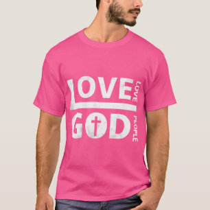 Liefde God en liefde Mensen Christelijk Fairly Jes T-shirt