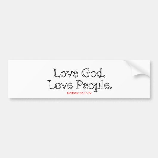Liefde God liefde Bumpersticker (Voorkant)