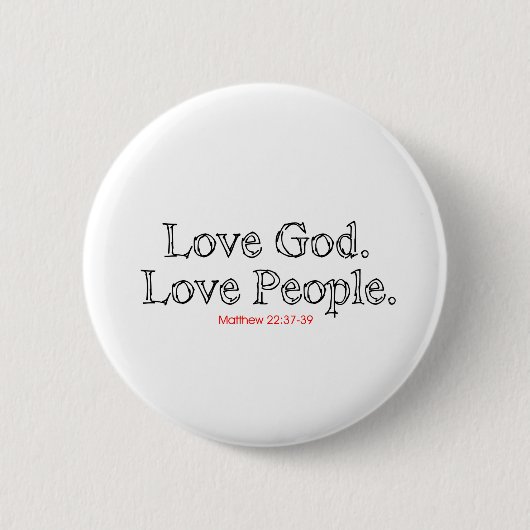 Liefde God liefde Ronde Button 5,7 Cm (Voorkant)