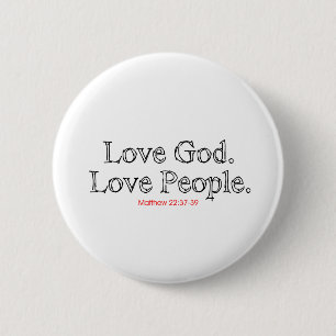 Liefde God liefde Ronde Button 5,7 Cm