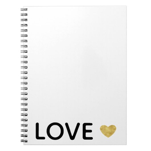 Liefde Gold Heart Notitieboek (Voorkant)