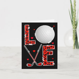 Liefde Golf Speler Team Valentijnsdag Kostuum Luip Kaart